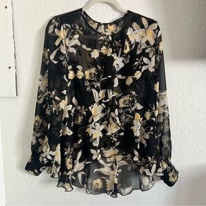 Sheer Floral Top